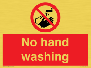 No hand washing